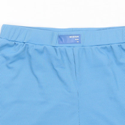 SheIn Womens Blue Nylon Sweat Shorts Size S Regular Pull On