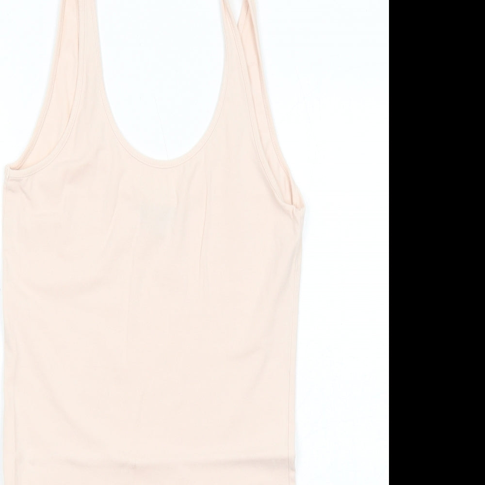 Womens UK Size 10 Topshop Pink Basic Tank