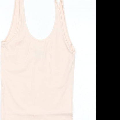 Womens UK Size 10 Topshop Pink Basic Tank