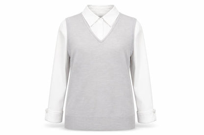 Womens UK Size 14 editions Grey Basic Blouse