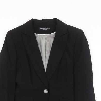 Dorothy Perkins Womens Black Polyester Jacket Blazer Size 10
