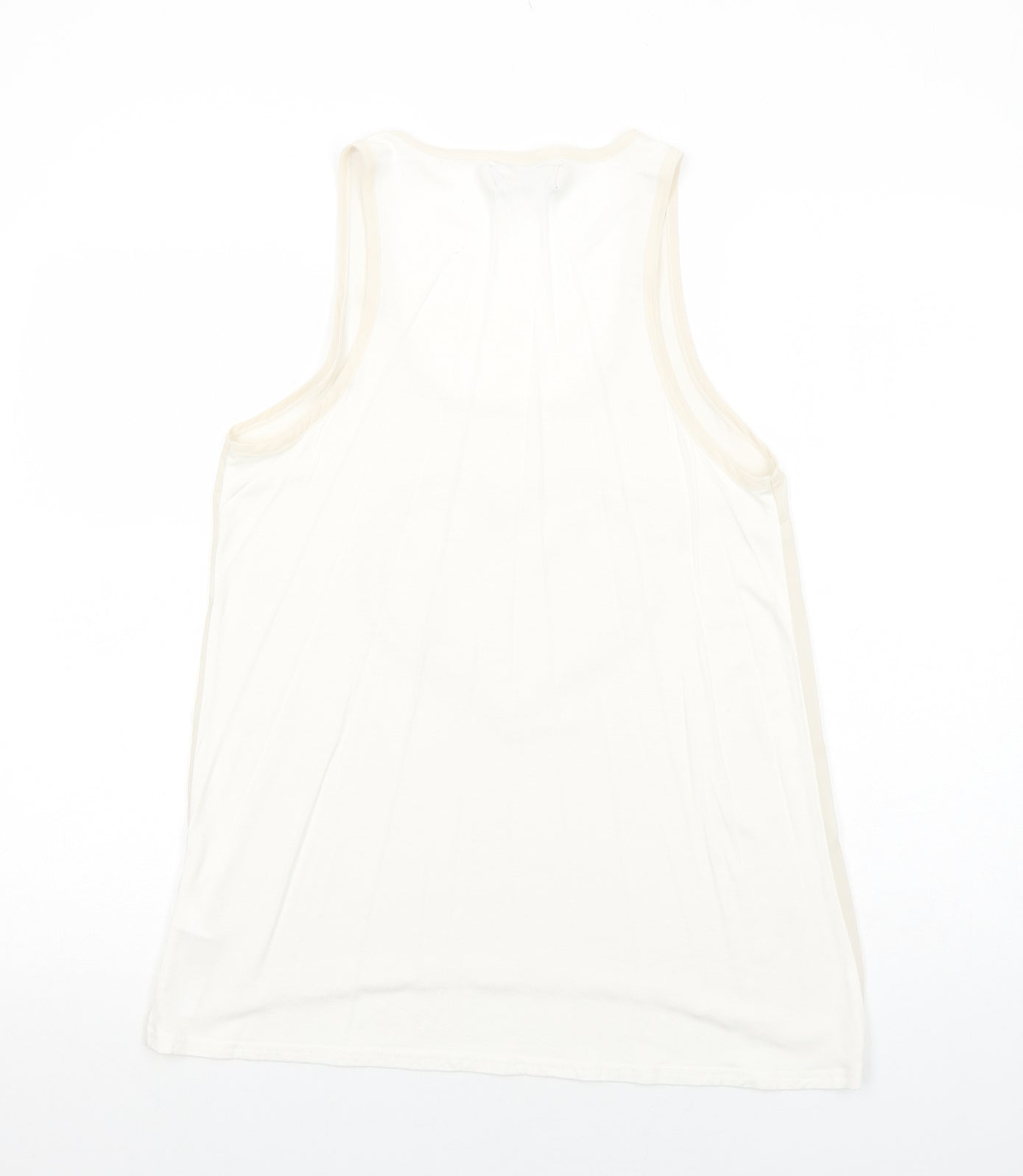 Womens UK Size M Apricot Ivory Basic Tank