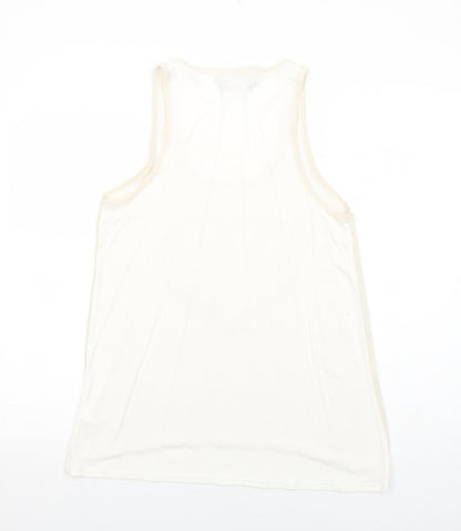 Womens UK Size M Apricot Ivory Basic Tank