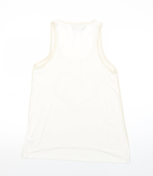 Womens UK Size M Apricot Ivory Basic Tank