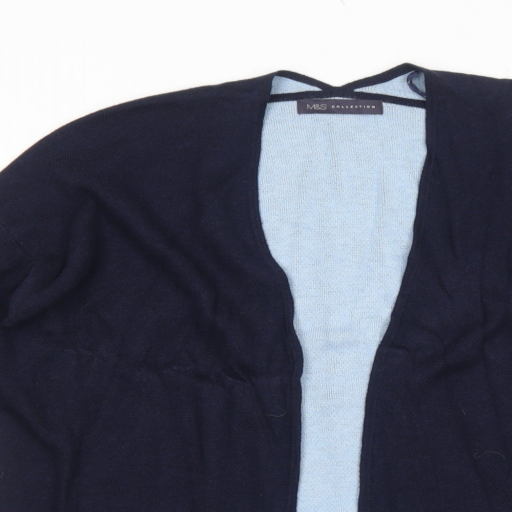 Womens UK Size 10 Marks and Spencer Blue Cardigan Jumper