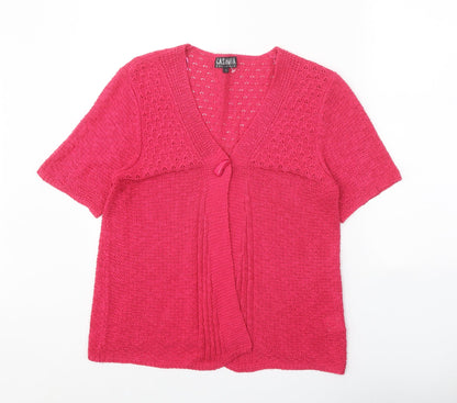 Womens UK Size M CASAMIA Pink Cardigan Jumper
