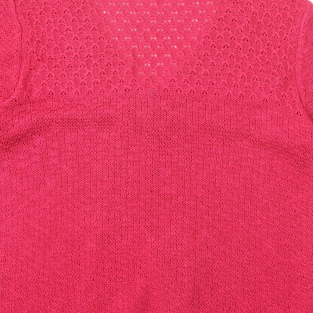 Womens UK Size M CASAMIA Pink Cardigan Jumper