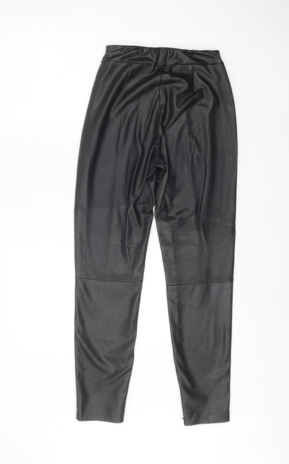 Womens UK Size S Preworn Regular Fit  Black Trousers