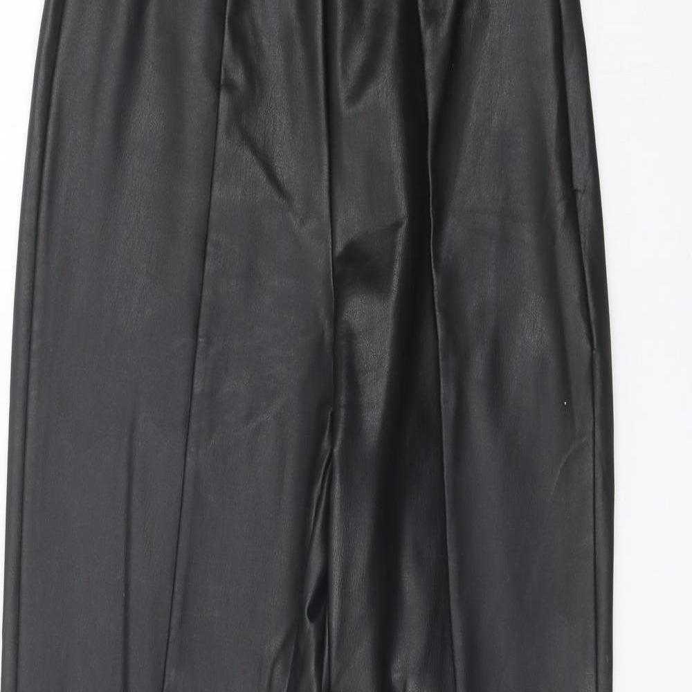 Womens UK Size S Preworn Regular Fit  Black Trousers