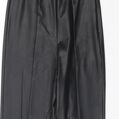 Womens UK Size S Preworn Regular Fit  Black Trousers