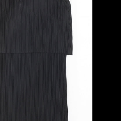 H&M Womens Black Polyester Tank Dress Size S Round Neck Pullover