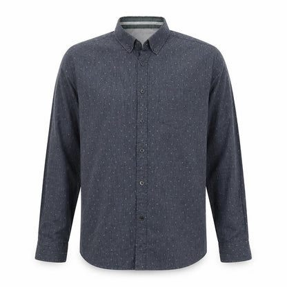 Mens UK Size L Steel & Jelly Grey  Button-Up Long Sleeve Casual Shirt