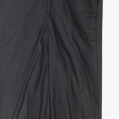 Denim & Co. Womens Black Viscose Jegging Trousers Size 8 Regular Zip