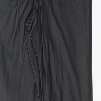 Denim & Co. Womens Black Viscose Jegging Trousers Size 8 Regular Zip