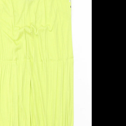 Select Womens Green Viscose Tank Dress Size 12 V-Neck Pullover