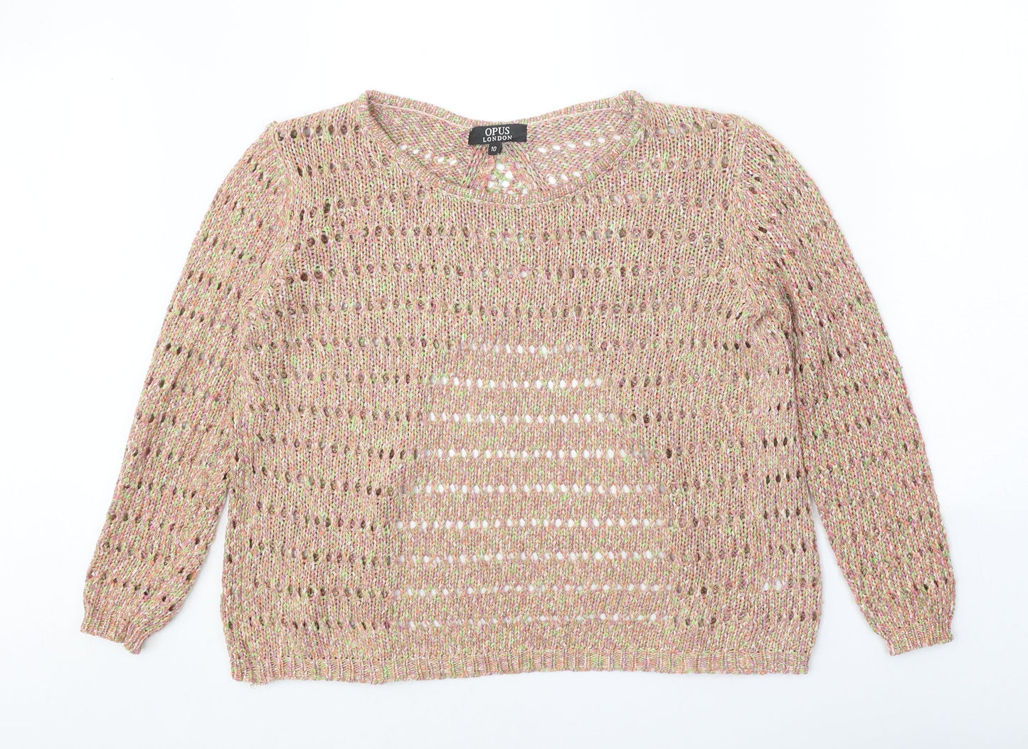 Womens UK Size 10 OPUS Beige Pullover Jumper