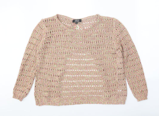 Womens UK Size 10 OPUS Beige Pullover Jumper