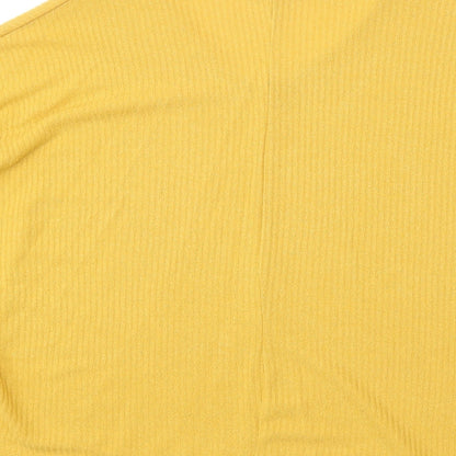 Womens UK Size S New Look Yellow Basic T-Shirt