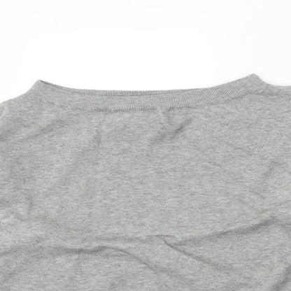 New Look Womens Grey Polyester Pullover Sweatshirt Size L Pullover