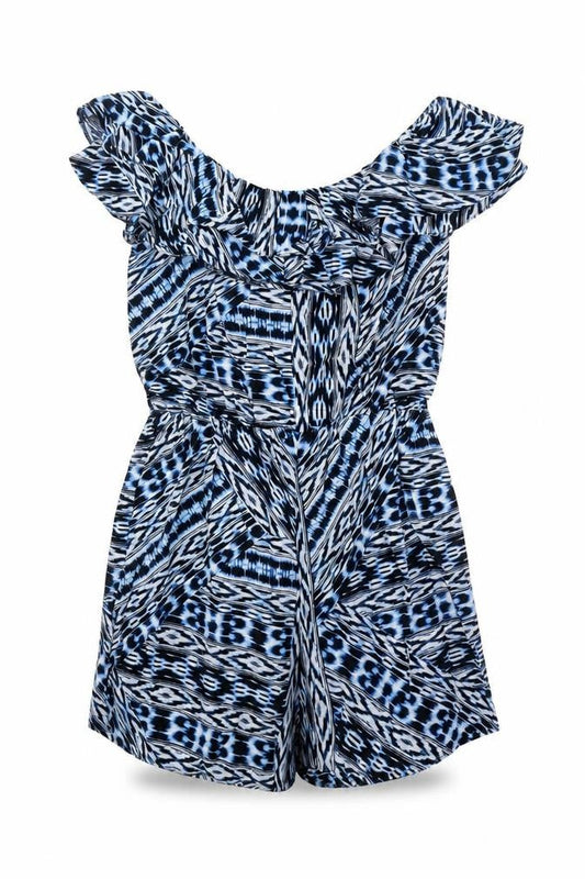 Womens UK Size 8 F&F One-Piece Blue Playsuit