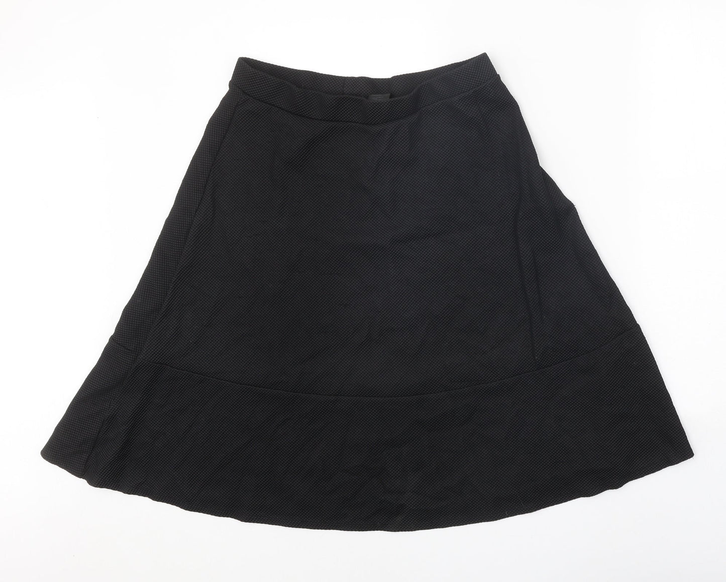 H&M Womens Black Polyester A-Line Skirt Size M