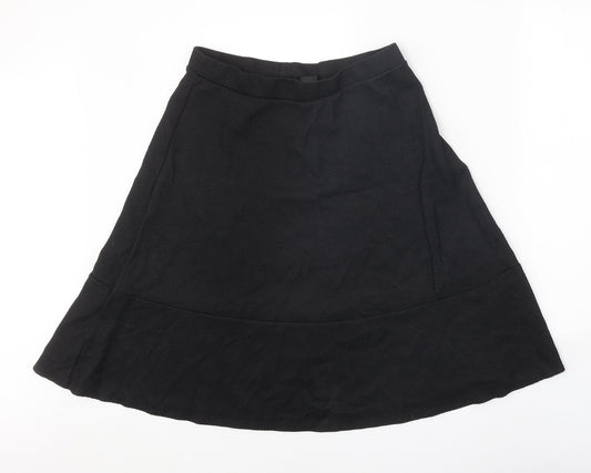 H&M Womens Black Polyester A-Line Skirt Size M