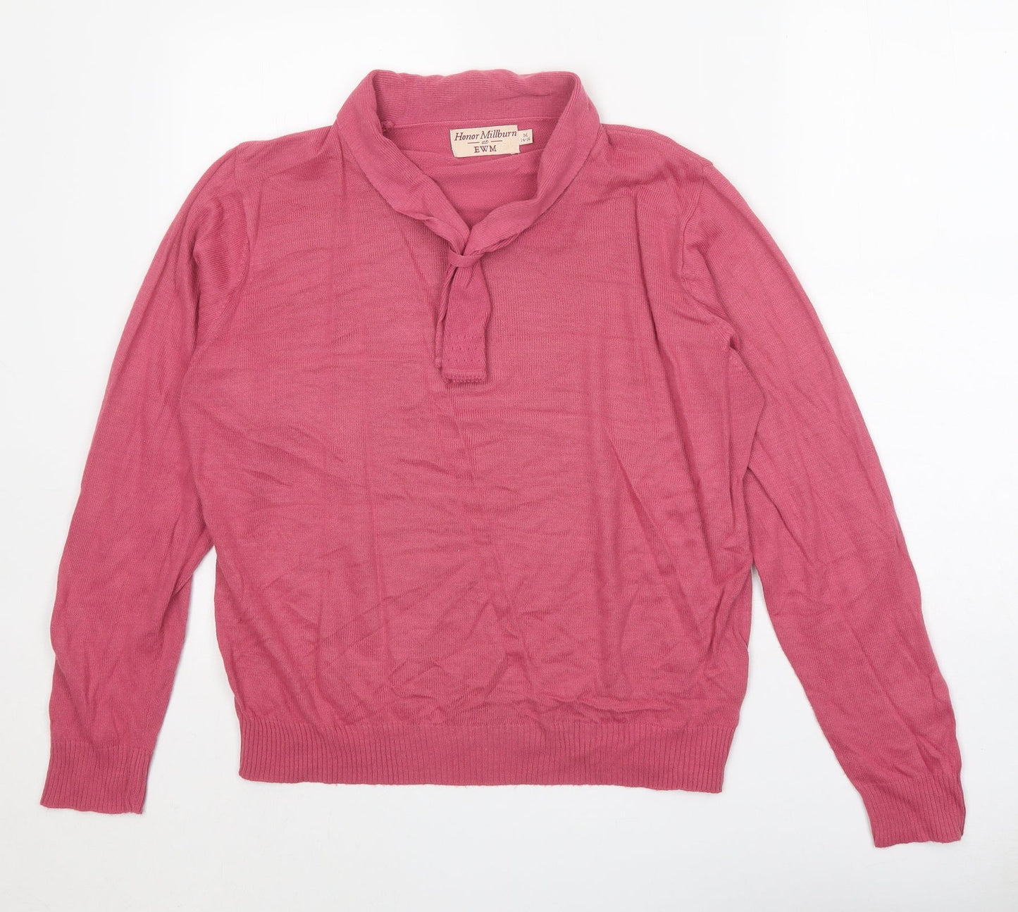 Womens UK Size 14 EWM Pink Pullover Jumper