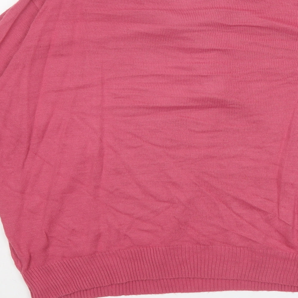 Womens UK Size 14 EWM Pink Pullover Jumper