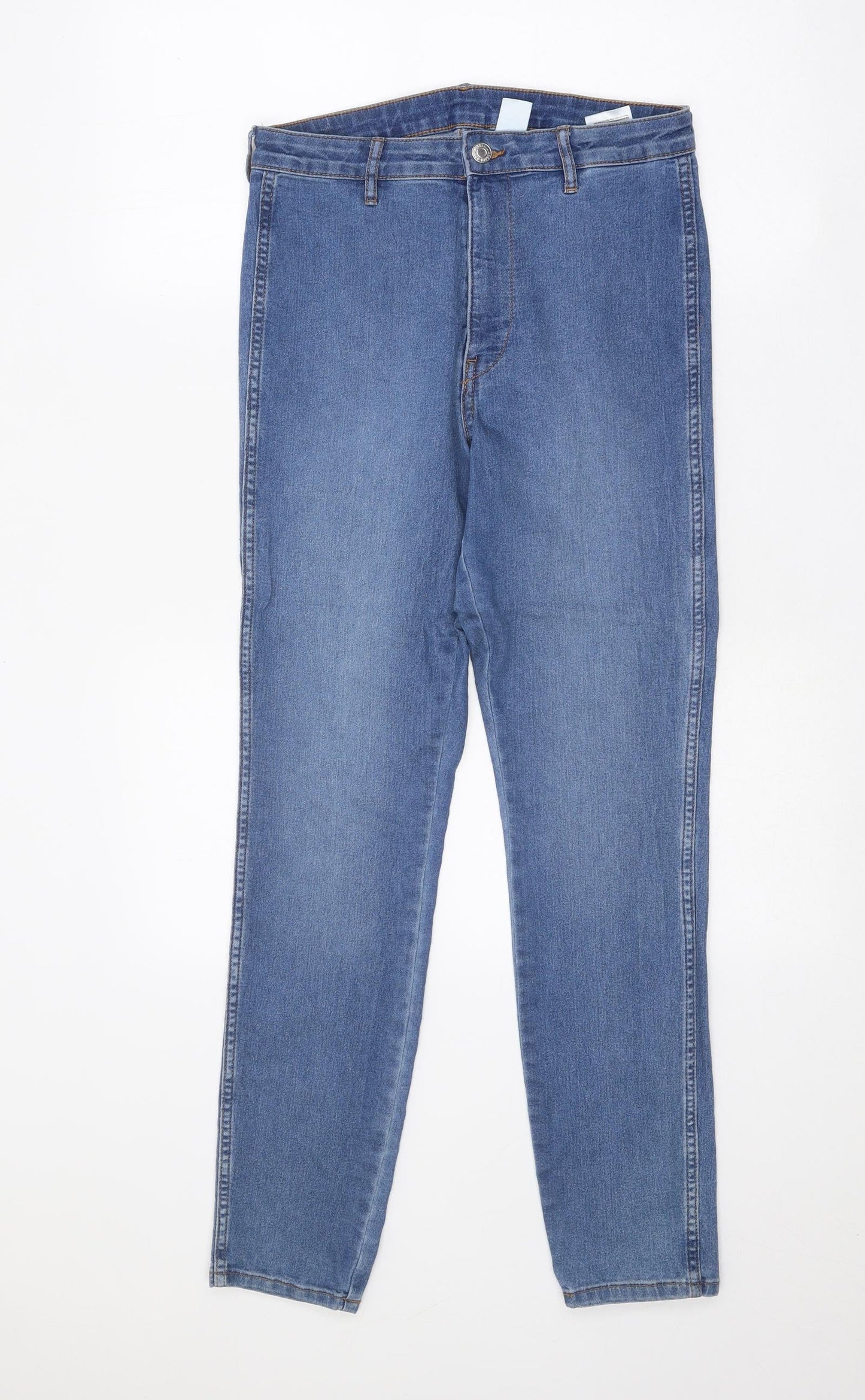 Womens UK Size 28 in H&M Regular Fit Straight Blue Jeans