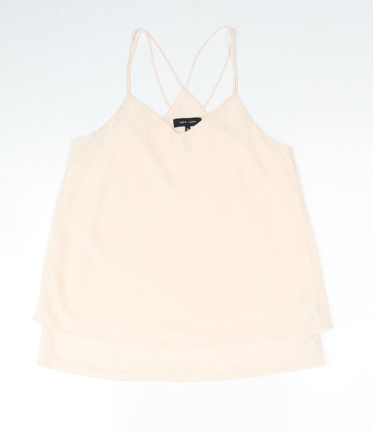 Womens UK Size 10 New Look Beige Camisole Tank