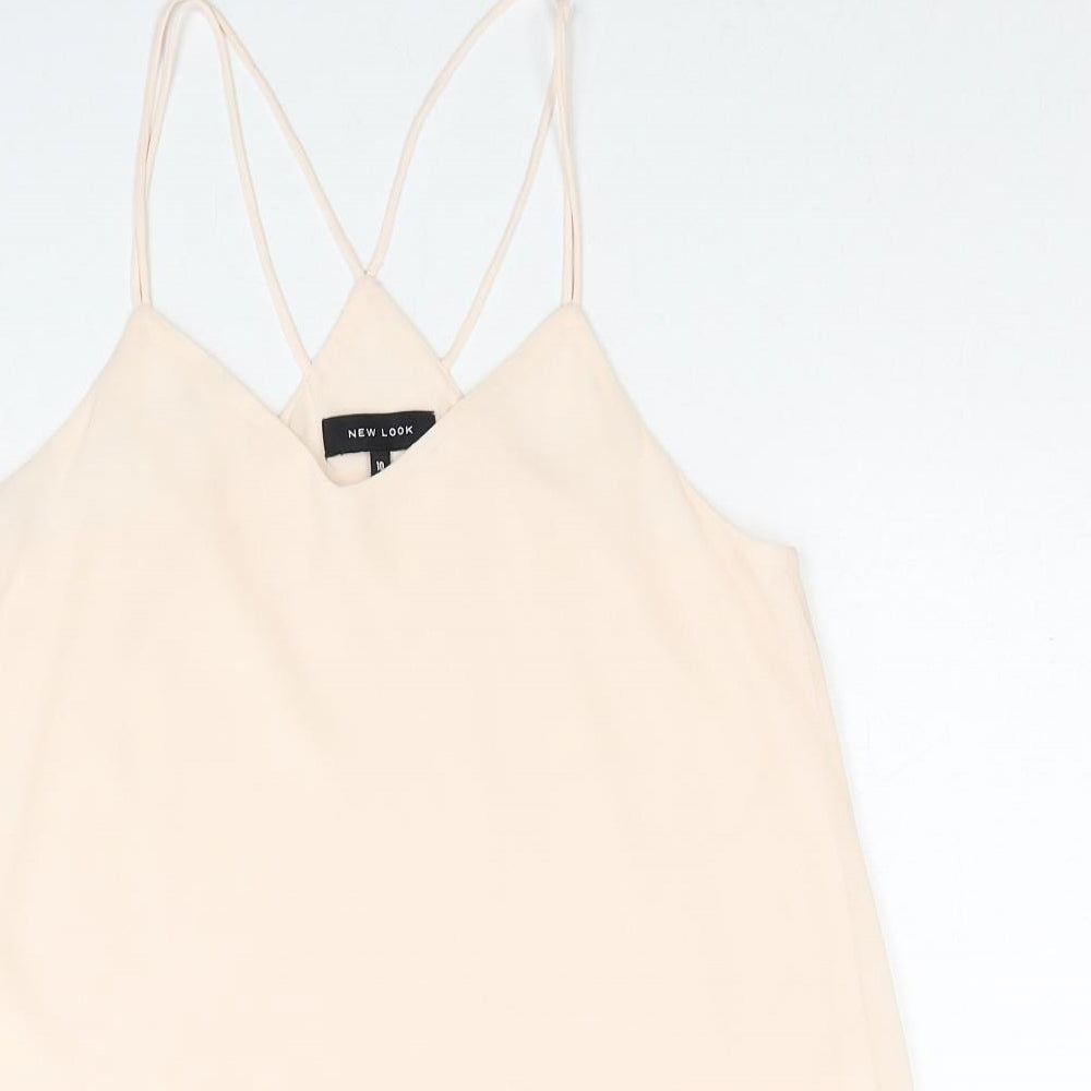 Womens UK Size 10 New Look Beige Camisole Tank