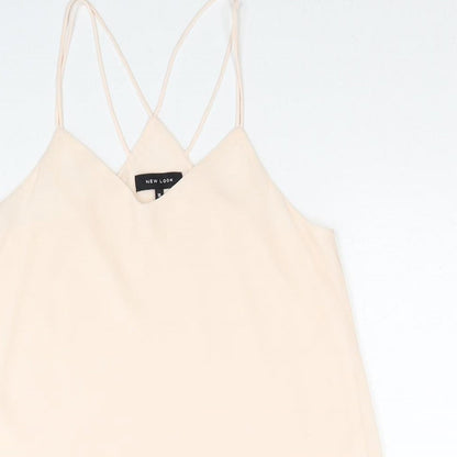 Womens UK Size 10 New Look Beige Camisole Tank