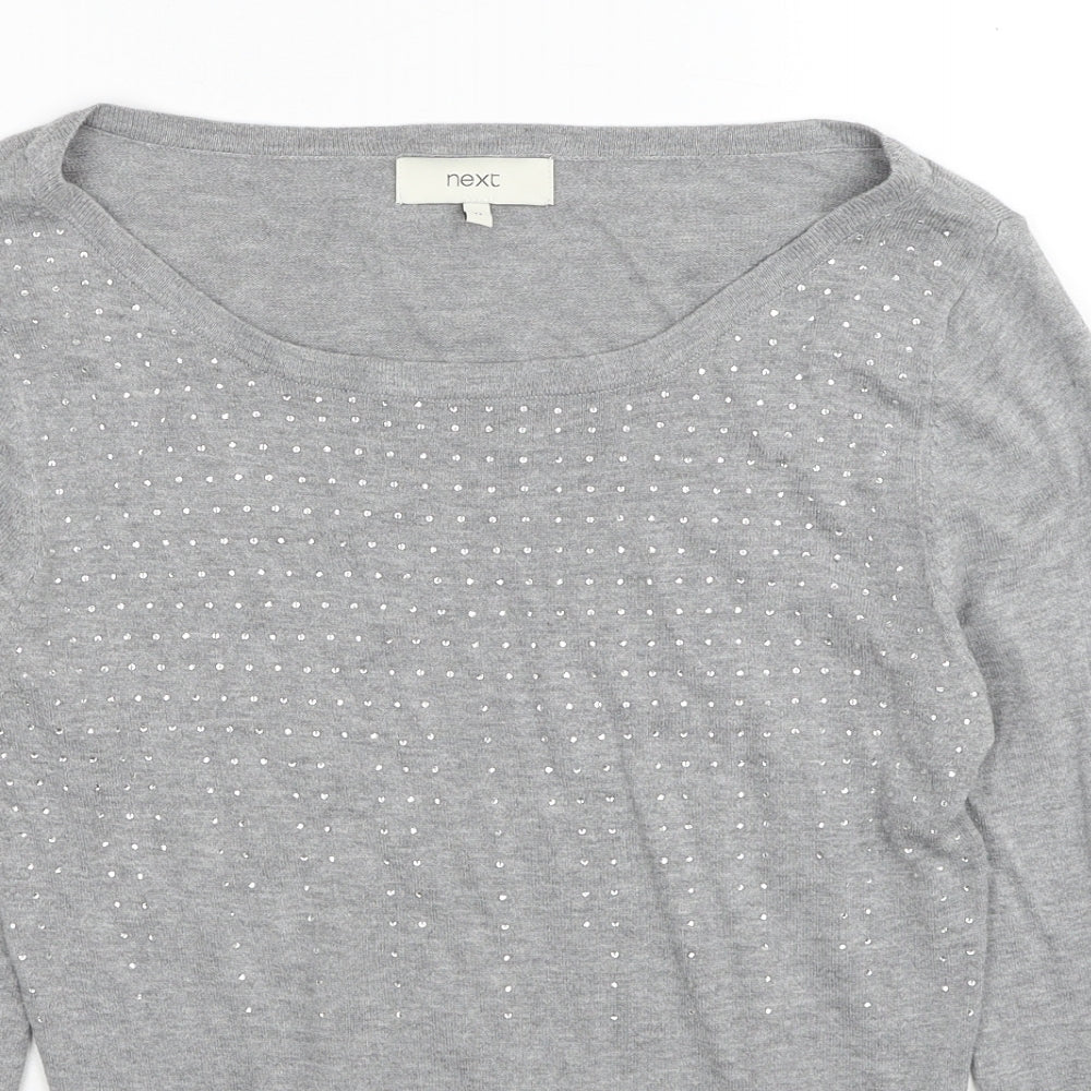 Womens UK Size 12 NEXT Grey Pullover Jumper