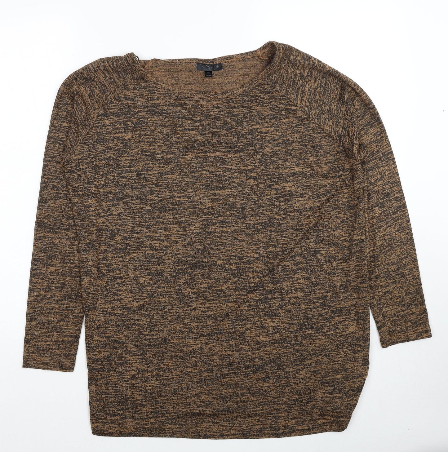 Womens UK Size 10 Topshop Brown Pullover Jumper
