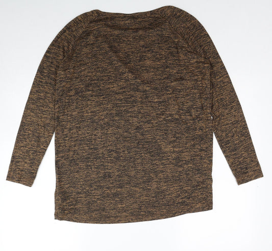 Womens UK Size 10 Topshop Brown Pullover Jumper