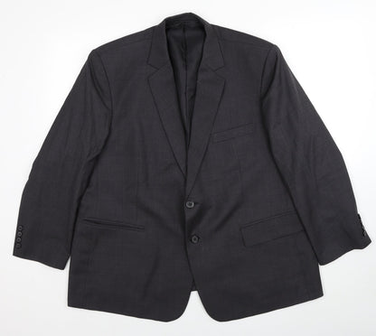 Universal Tailor Mens Grey Polyester Jacket Suit Jacket Size 44 Regular