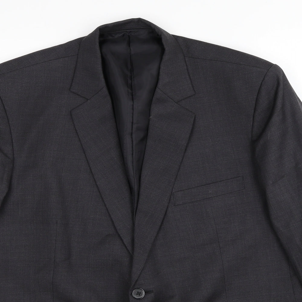 Universal Tailor Mens Grey Polyester Jacket Suit Jacket Size 44 Regular