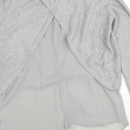 Womens UK Size S Oasis Grey Pullover Jumper