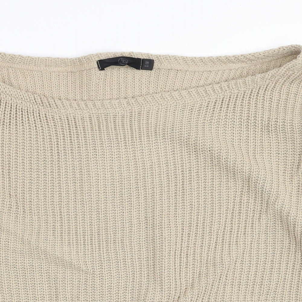 Womens UK Size S Missguided Beige Pullover Jumper