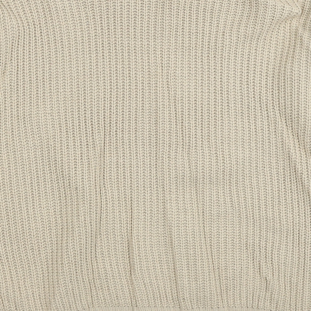 Womens UK Size S Missguided Beige Pullover Jumper