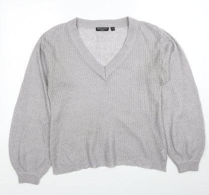 Womens UK Size S Brave Soul Grey Pullover Jumper