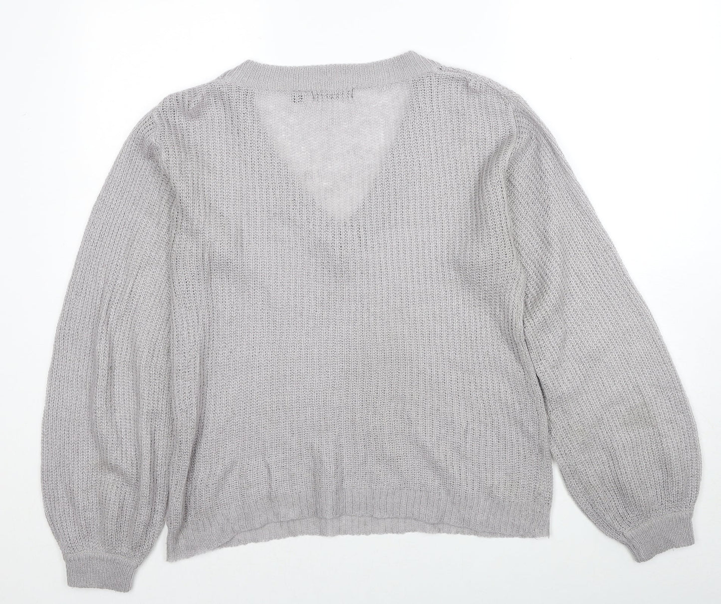 Womens UK Size S Brave Soul Grey Pullover Jumper