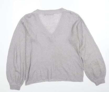 Womens UK Size S Brave Soul Grey Pullover Jumper