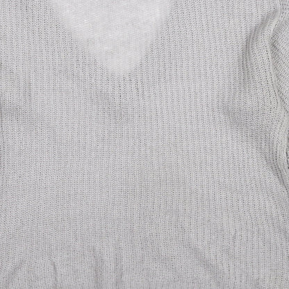 Womens UK Size S Brave Soul Grey Pullover Jumper