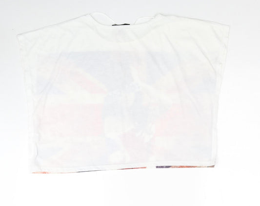 Atmosphere Womens Multicoloured Polyester Basic T-Shirt Size 8 Boat Neck - Too Cool