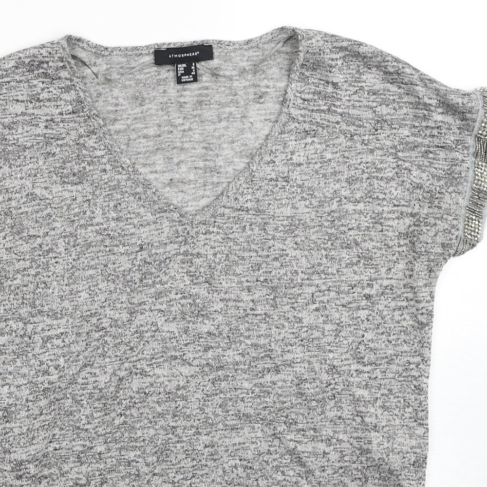 Womens UK Size 8 Atmosphere Grey Pullover Jumper