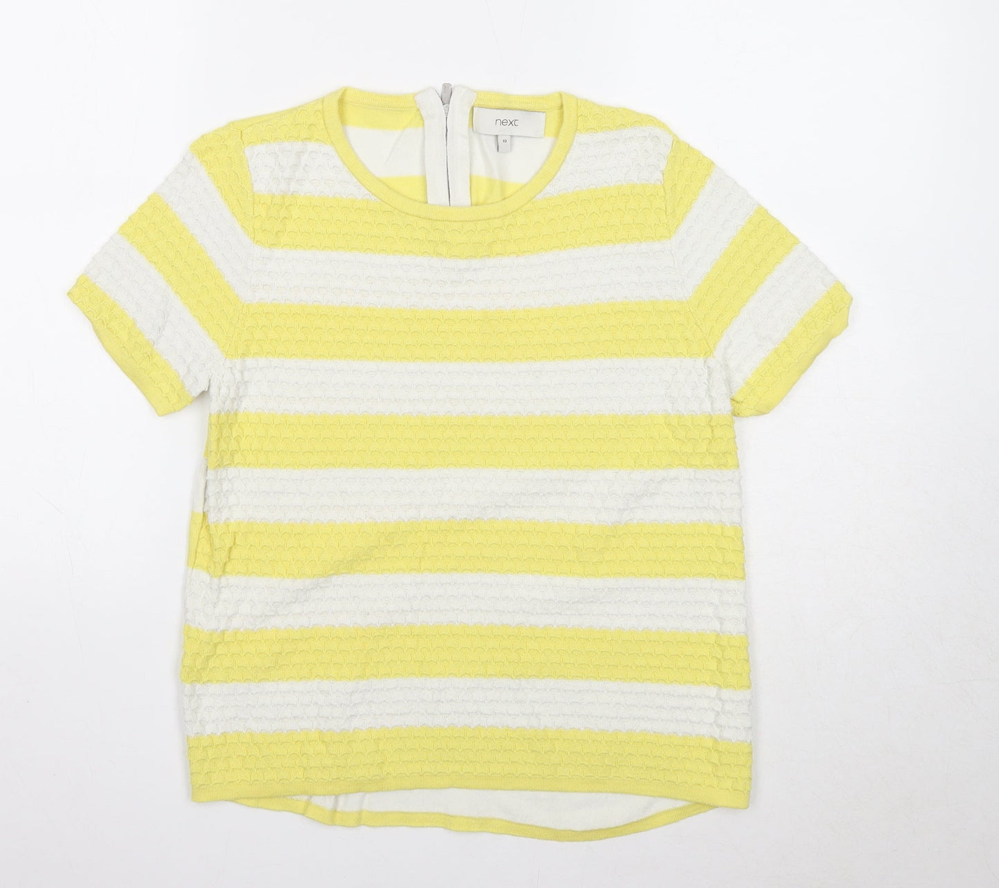 Womens UK Size 10 NEXT Yellow Basic Tank