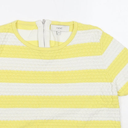 Womens UK Size 10 NEXT Yellow Basic Tank