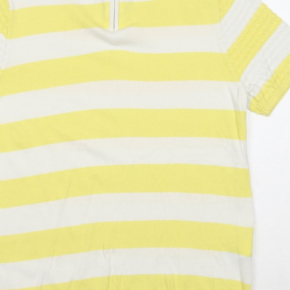 Womens UK Size 10 NEXT Yellow Basic Tank
