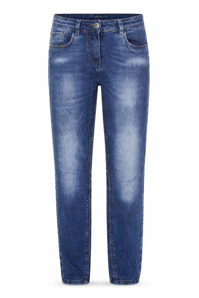 Womens UK Size 8 Papaya Regular Fit Straight Blue Jeans